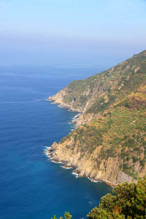 View on the coast of Cinque Terre, Italy 
