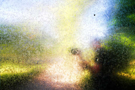 A stained metal plate background の写真素材