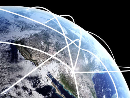 Global communications  3D rendered Illustration  