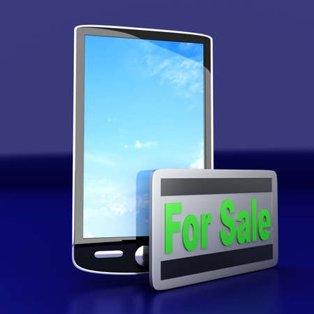 A Smartphone for sale  3D rendered illustration 