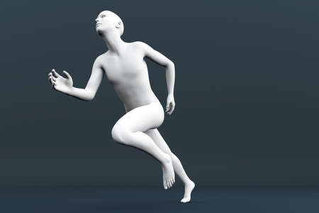 A runner  3D rendered Illustration の写真素材