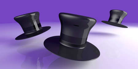 A classic Cylinder Hat  3D rendered Illustration  の写真素材