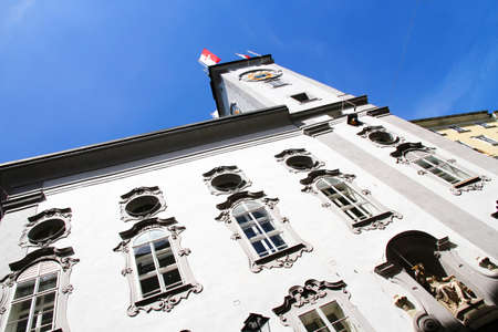 Historic Architecture in the city of Salzburg, Austria, Europe のeditorial素材