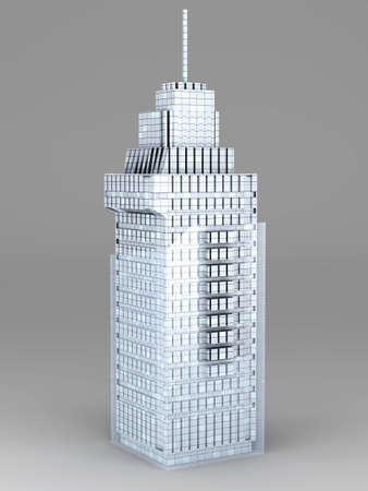A contemporary skyscraper  3D rendered Illustration の写真素材