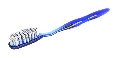 A blue toothbrush  3D rendered Illustration  isolated on white 