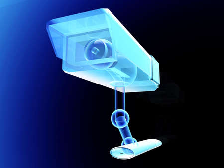 A technical CCTV surveillance cam drawing 