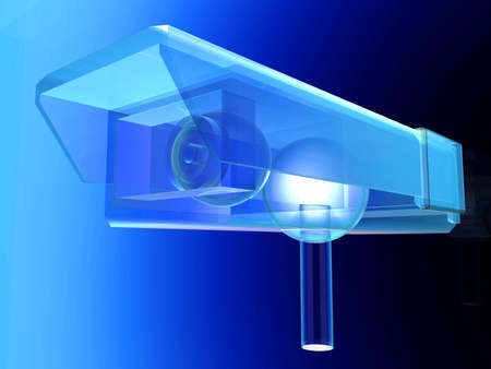 A technical CCTV surveillance cam drawing 