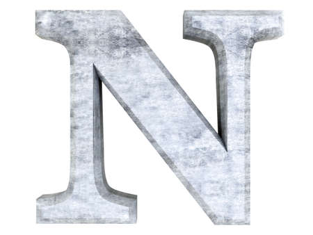 A metallic and isolated Letter  3D rendered Illustration の写真素材