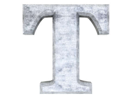 A metallic and isolated Letter  3D rendered Illustration の写真素材