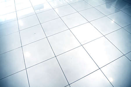 A reflective floor in a waiting hall の写真素材