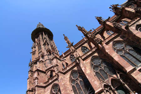 The Freiburger Muenster in Freiburg im Breisgau, Germany, Europe.の写真素材