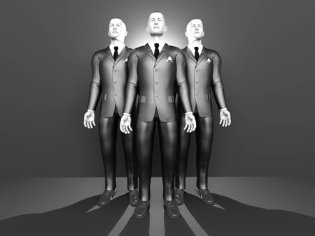 A group of business man. 3D rendered Illustration.の写真素材