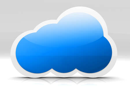 A cloud symbol. 3D rendered illustration.の写真素材