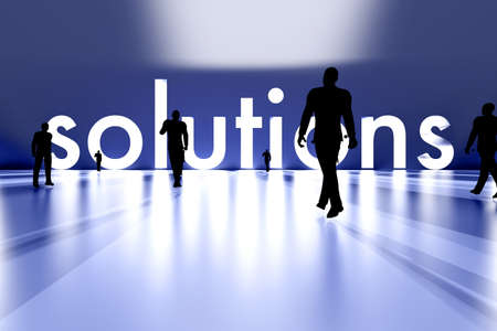 Walking towards the business solution  3D rendered Illustration の写真素材