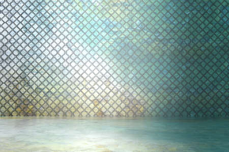 A empty metal room  3d rendered Illustration の写真素材