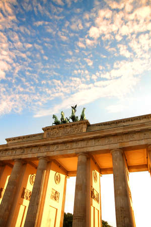 The gate of Brandenburg in Berlin, Germany の写真素材