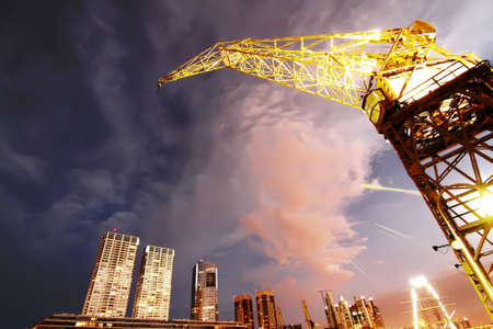 Night shot of the Puerto Madero in Buenos Aires, Argentina, South america の写真素材