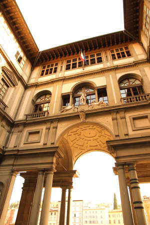 The Piazzale degli Uffizi in Florence, Italy, Europe 