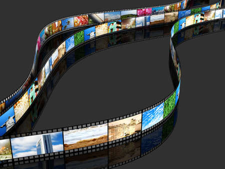 A Photo film  3D rendered Illustration  の写真素材