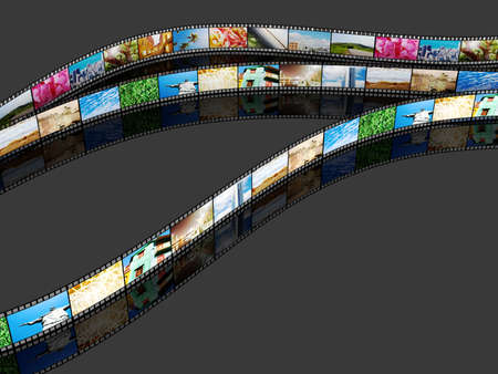 A Photo film  3D rendered Illustration  の写真素材