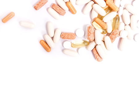 Various pharmaceutical pills and capsules.の写真素材