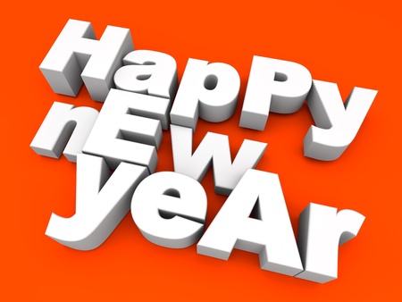 Happy new year  3d illustration の写真素材