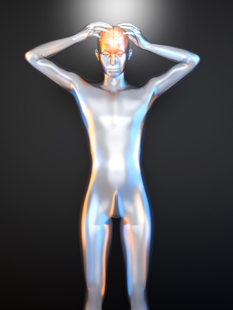 Mental power and creativity. 3d rendered Illustration.の写真素材