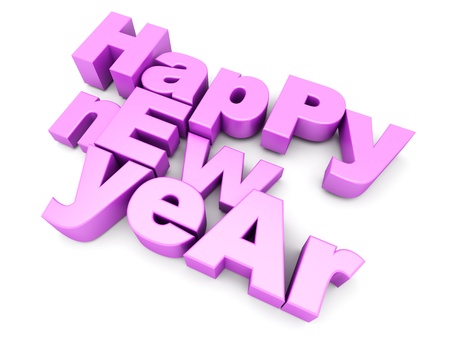Happy new year. 3d illustration.