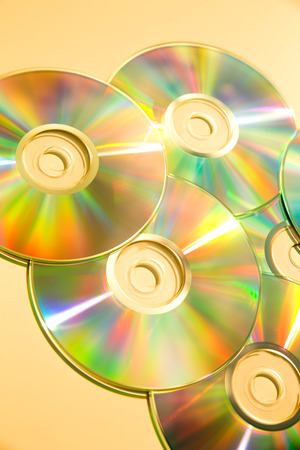 Optical Data storage with a bright and vivid color spectrum.の写真素材