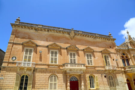 Historic Architecture in Mdina, Malta, southern Europe.の写真素材