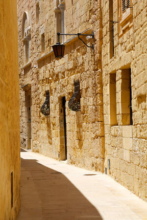 Historic Architecture in Mdina, Malta, southern Europe.のeditorial素材