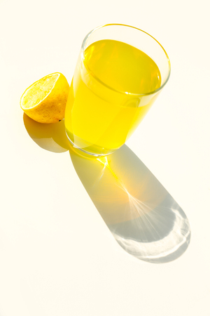A glass of natural lemonade.の写真素材
