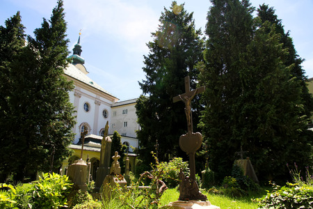 Historic cemetery in Salzburg, Austria, Europe.のeditorial素材