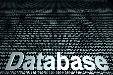 A binary database background. 3D Illustration.の写真素材