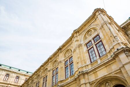 Facade of the historic Opera in Vienna, Austria, Europe.のeditorial素材
