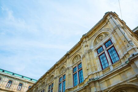Facade of the historic Opera in Vienna, Austria, Europe.のeditorial素材