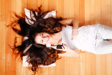 Talking on the Phoneの写真素材