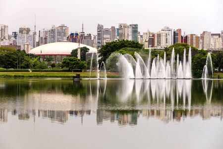 The Ibirapuera Park in Sao Paulo, Brazil.の写真素材