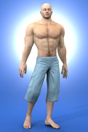 3D visualization of the human male anatomy.