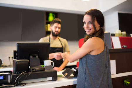 Costumers in a coffee shop