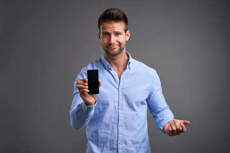 Young man with a smartphone