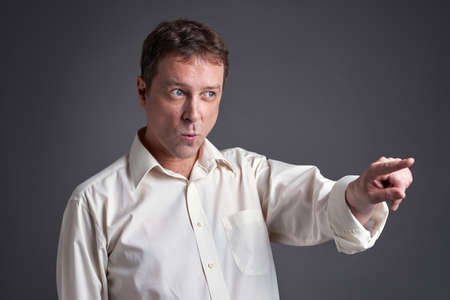 Pointing manの写真素材