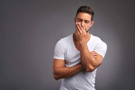 Worried young manの写真素材