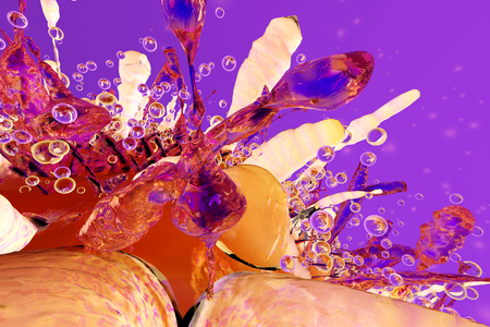 3D rendered Illustration of a biological cellの写真素材