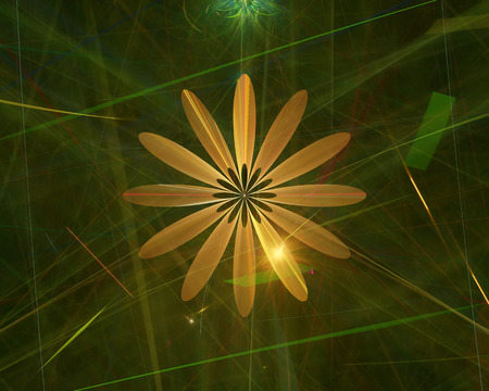 A abstract fractal background created using the recursive fractal flame algorithm.の写真素材