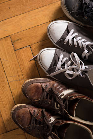 Some used sneakersの写真素材