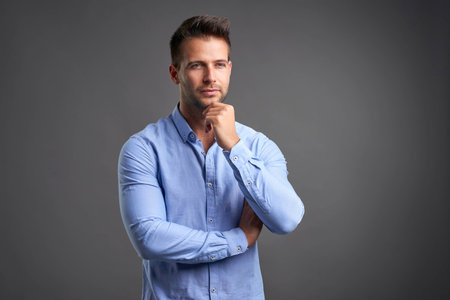 Confident young man