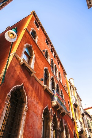 View on the historic architecture in Venice, Italy on a sunny day.の写真素材