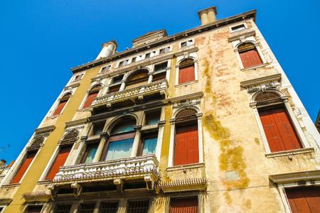 View on the historic architecture in Venice, Italy on a sunny day.の写真素材