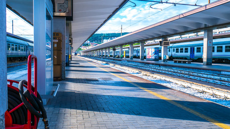 View on the train station in Triesteのeditorial素材